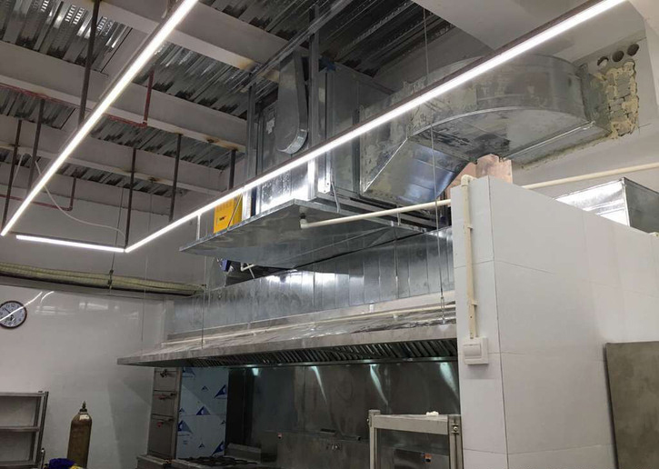 学校饭堂后厨送鲜风系统需要什么设备