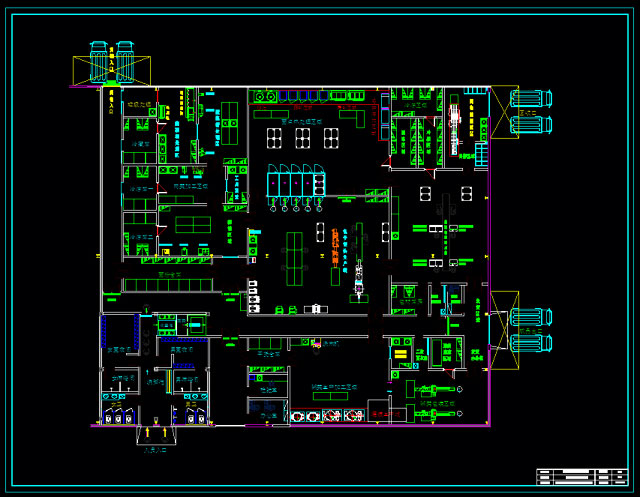 中央厨房设计CAD图4