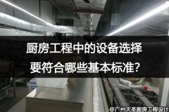 厨房工程中的设备选择要符合哪些基本标准？